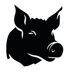 Pig head silhouette