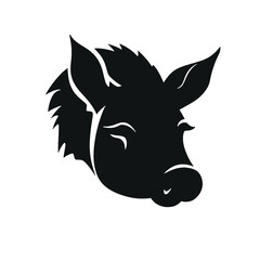 Pig head silhouette