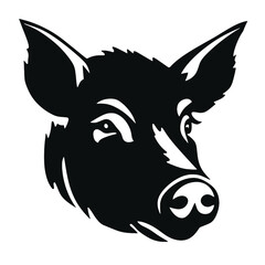 Pig head silhouette
