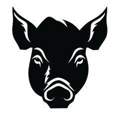 Pig head silhouette