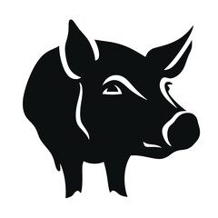 Pig head silhouette