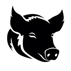 Pig head silhouette