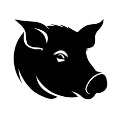 Pig head silhouette