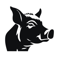 Pig head silhouette