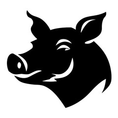Pig head silhouette