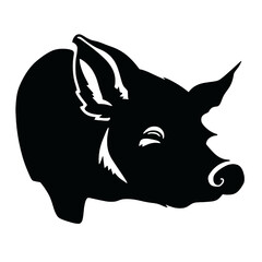 Pig head silhouette