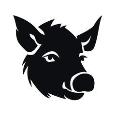 Pig head silhouette