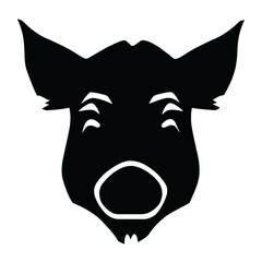 Pig head silhouette