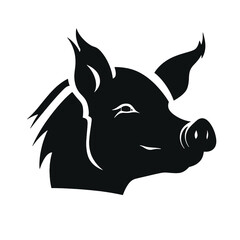 Pig head silhouette