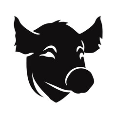 Pig head silhouette