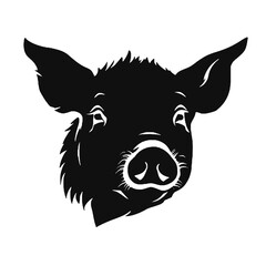 Pig head silhouette