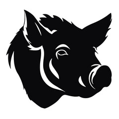 Pig head silhouette