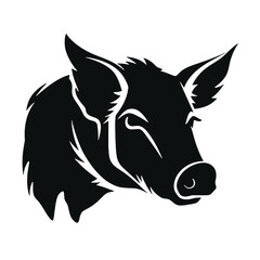 Pig head silhouette