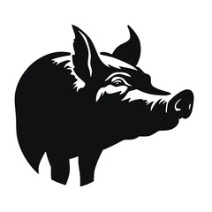 Pig head silhouette