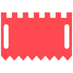 Cake scraper decoration tool vector cartoon illustration isolated on a white background.