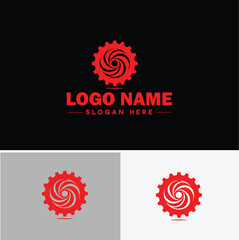 gear logo icon vector for business brand app icon cogwheel mechanic engine Industrial auto repair maintenance automotive gear logo template