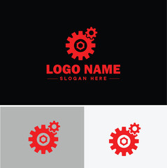 gear logo icon vector for business brand app icon cogwheel mechanic engine Industrial auto repair maintenance automotive gear logo template