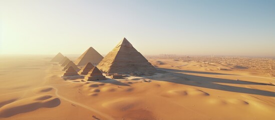 Majestic Sunset Over Ancient Egyptian Pyramids