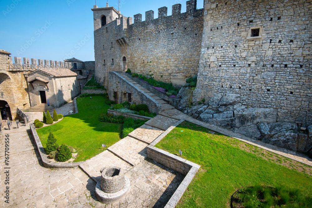 Wall mural Courtyard in Guaita Tower - San Marino