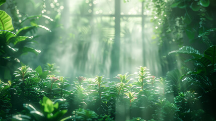 Plants with rays of light