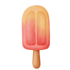 Ice cream watercolor hand draw