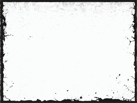 Grunge border frame. Grunge background. Grunge frame. Black stroke grunge border frame empty background picture template.