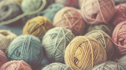 Fototapeta na wymiar colorful yarn balls