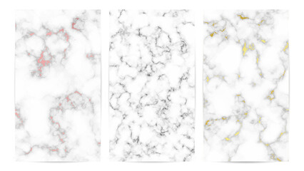 Set of marble texture backgrounds