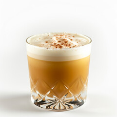 Cinnamon Maple cocktail isolated on a white background, AI Generative.