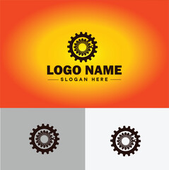 gear logo icon vector for business brand app icon cogwheel mechanic engine Industrial auto repair maintenance automotive gear logo template