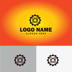 gear logo icon vector for business brand app icon cogwheel mechanic engine Industrial auto repair maintenance automotive gear logo template