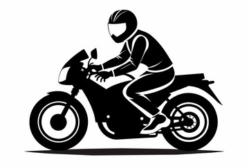 Obraz na płótnie Canvas -unique-quality-motor cycle rider and motor -cycle-head-silhouette-vector.