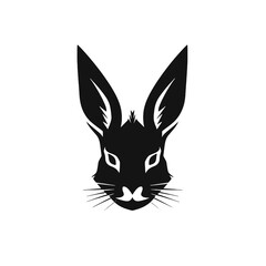 Hare silhouette icon on a white background   