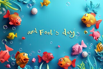 April Fool's day concept background, Generative Ai 