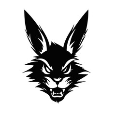 Hare silhouette icon on a white background   