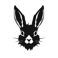 Hare silhouette icon on a white background   
