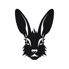Hare silhouette icon on a white background   