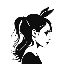 Hare silhouette icon on a white background   