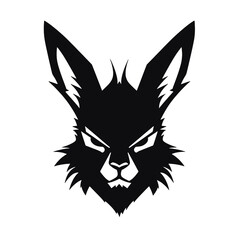 Hare silhouette icon on a white background   