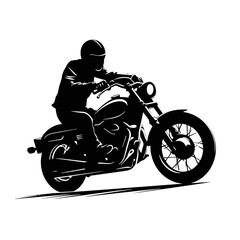 silhouette of a biker on motorcycle