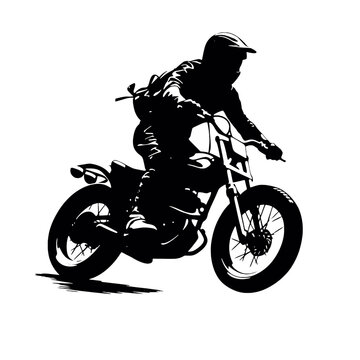 recommend clip art: silhouette of a biker on motorcycle