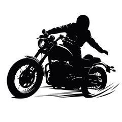 silhouette of a biker on motorcycle