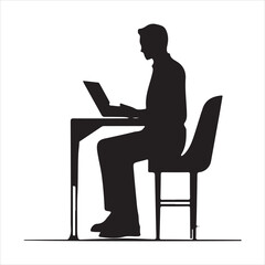 Business innovation concept silhouette clipart dark background