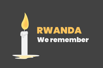 Illustration vector graphic of day to remember rwanda genocide victims. Good for poster or background