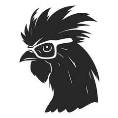  Rooster  with sunglasses Silhouette 