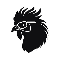  Rooster  with sunglasses Silhouette 