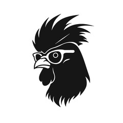  Rooster  with sunglasses Silhouette  © vectorcyan