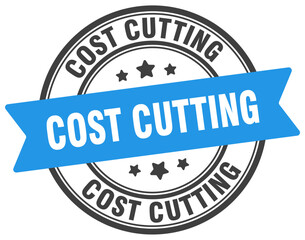 Fototapeta premium cost cutting stamp. cost cutting label on transparent background. round sign