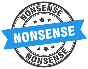Fototapeta premium nonsense stamp. nonsense label on transparent background. round sign