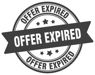 offer expired stamp. offer expired label on transparent background. round sign